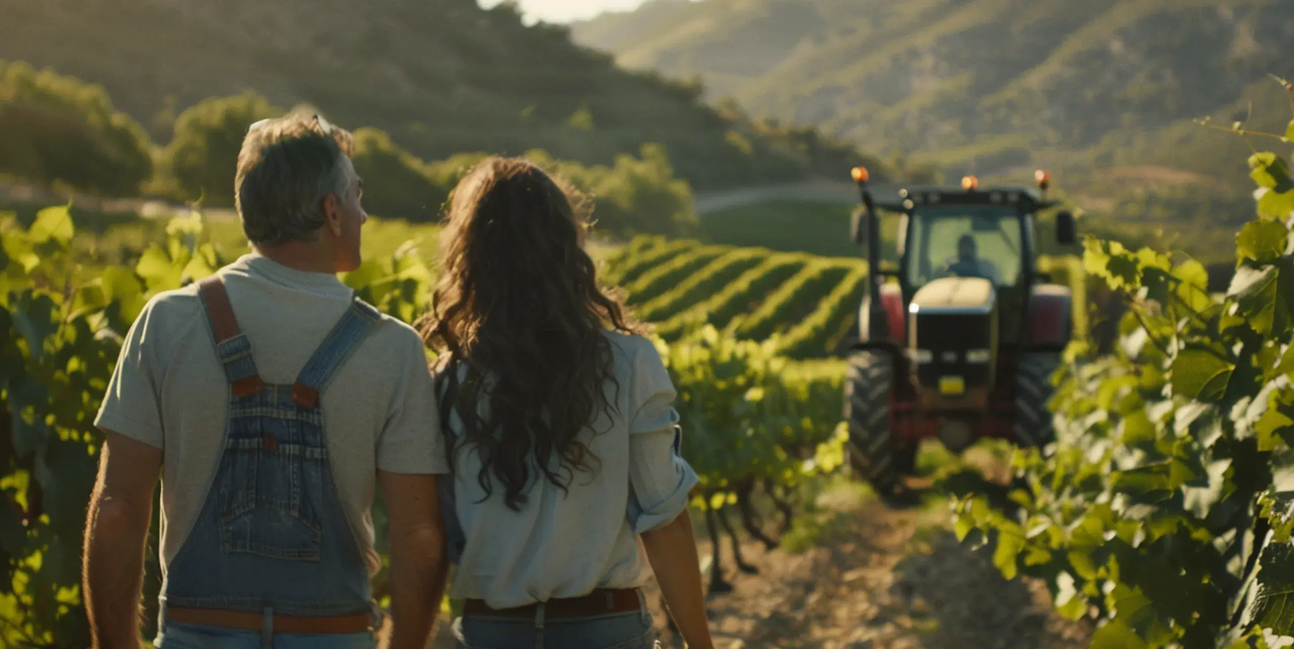 Farmers in the field on a farm using Bluebird Fertilizers products.