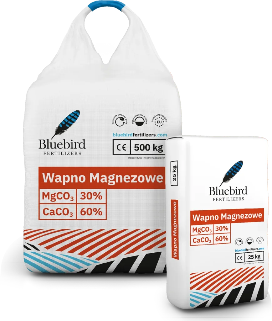 Bluebird Fertilizers Magnesium Lime fertilizer packaging.