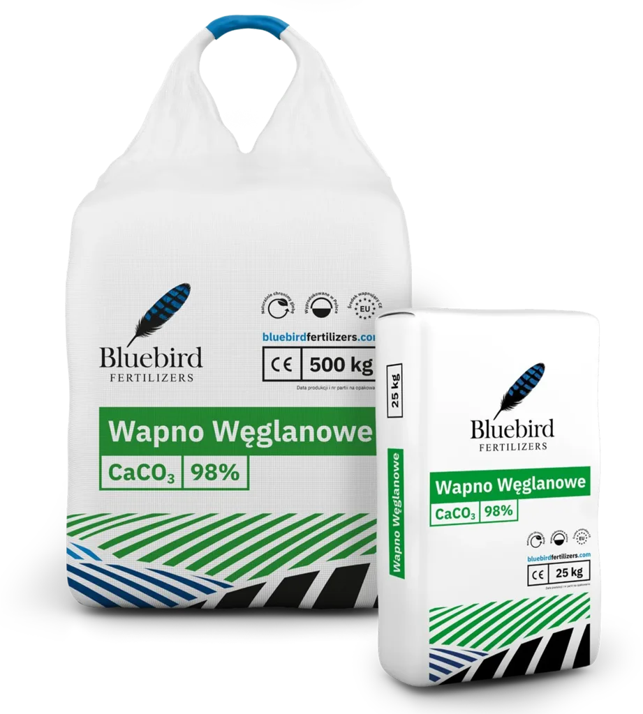 Bluebird Fertilizers Carbonate Lime fertilizer packaging.