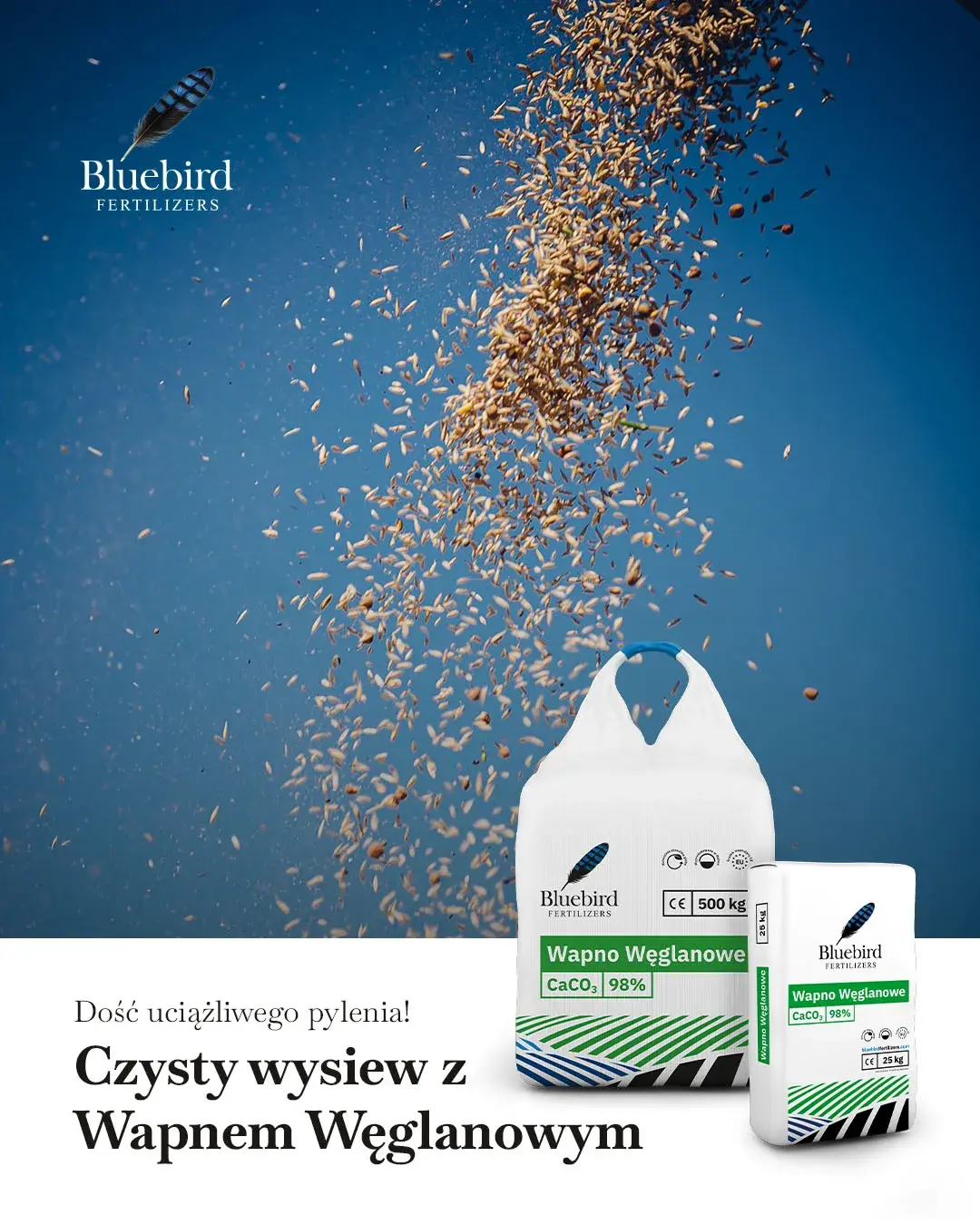 Enough of troublesome dust — clean spreading with Carbonate Lime